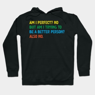 am i perfect? No. But i am trying to be petter person? Also no. Hoodie